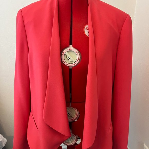 Vince Camuto Pink Drape Front Blazer - Picture 2 of 5